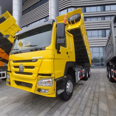 Hovo 6X4 LHD 中古ダンプトラック 動力補助水力方向車とチューブレスタイヤ
